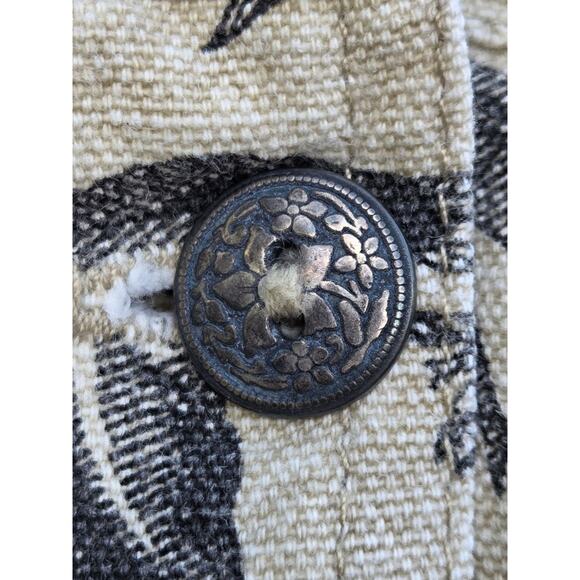 Vintage 90s  Norm Thompson Jacket sz Small Linen-Look Palm Leaves - Picture 6 of 8
